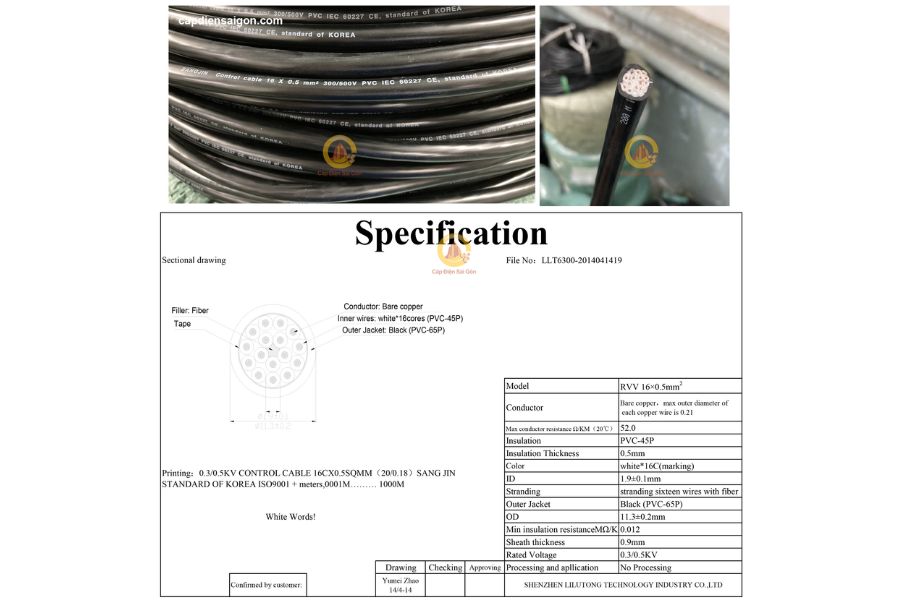 Cáp Điều Khiển Sangjin Không Lưới 16 Core x 0,75 mm² (Sangjin RVV 16x0,75mm²): Giải Pháp Toàn Diện Cho Hệ Thống Điều Khiển Hiện Đại